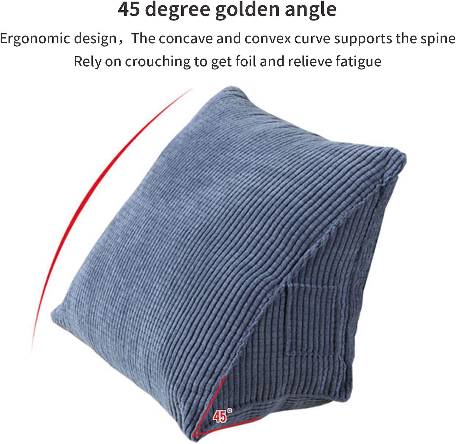 Nutteri Triangle Back Cushion Corduroy Wedge Soft Reading Pillow Backrest Positioning Support Pillows for Office Home Bed Sofa Chair (Coffee, 15.7×14.2×7.9 inch): Kitchen & Dining