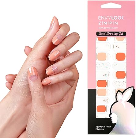Amazon Envylookzinipin 長持ちするジェルネイルシール 貼るだけマニキュア ネイルストリップ ネイルラップ おしゃれデザイン Ka エンビールック Envylook ネイル道具 ケアツール 通販