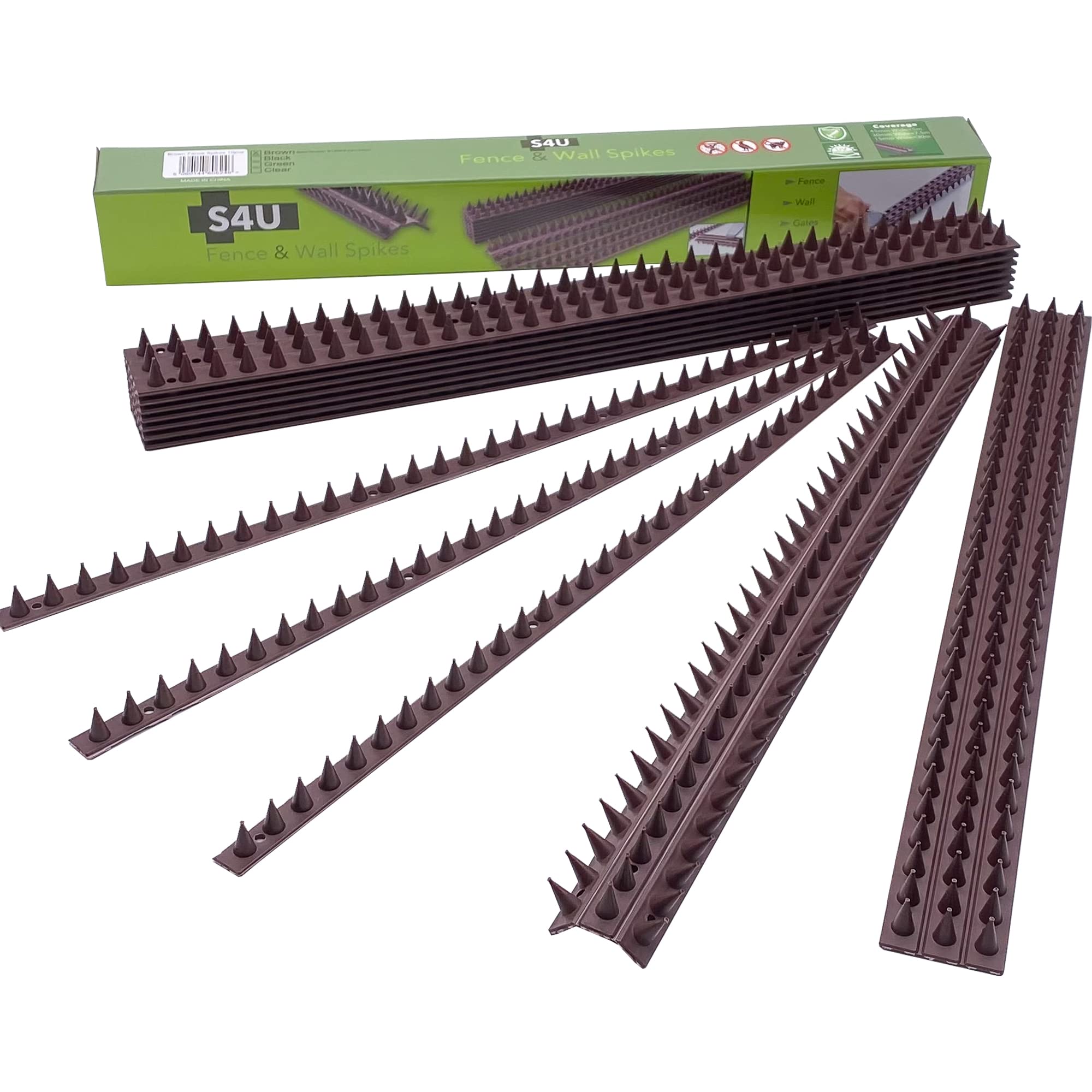 Fence Wall Spikes Garden Security Intruder Bird Cat Repellent Burglar Anti Climb 5m 50 x 4.5 x 1.5cm (20)