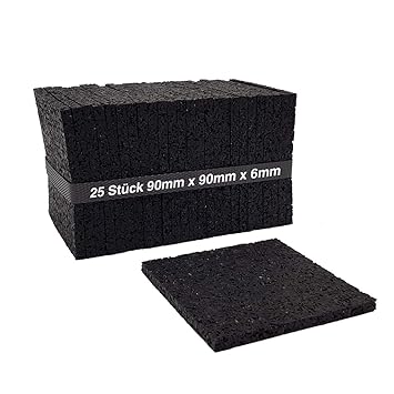 25 Stück 6mm Terrassenpad, Terrassenpads, Gummigranulat, Terrassenbau