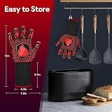 Primajor BBQ Gloves 1472℉ Extreme Heat Resistant Oven Mitts Non-Slip view 5