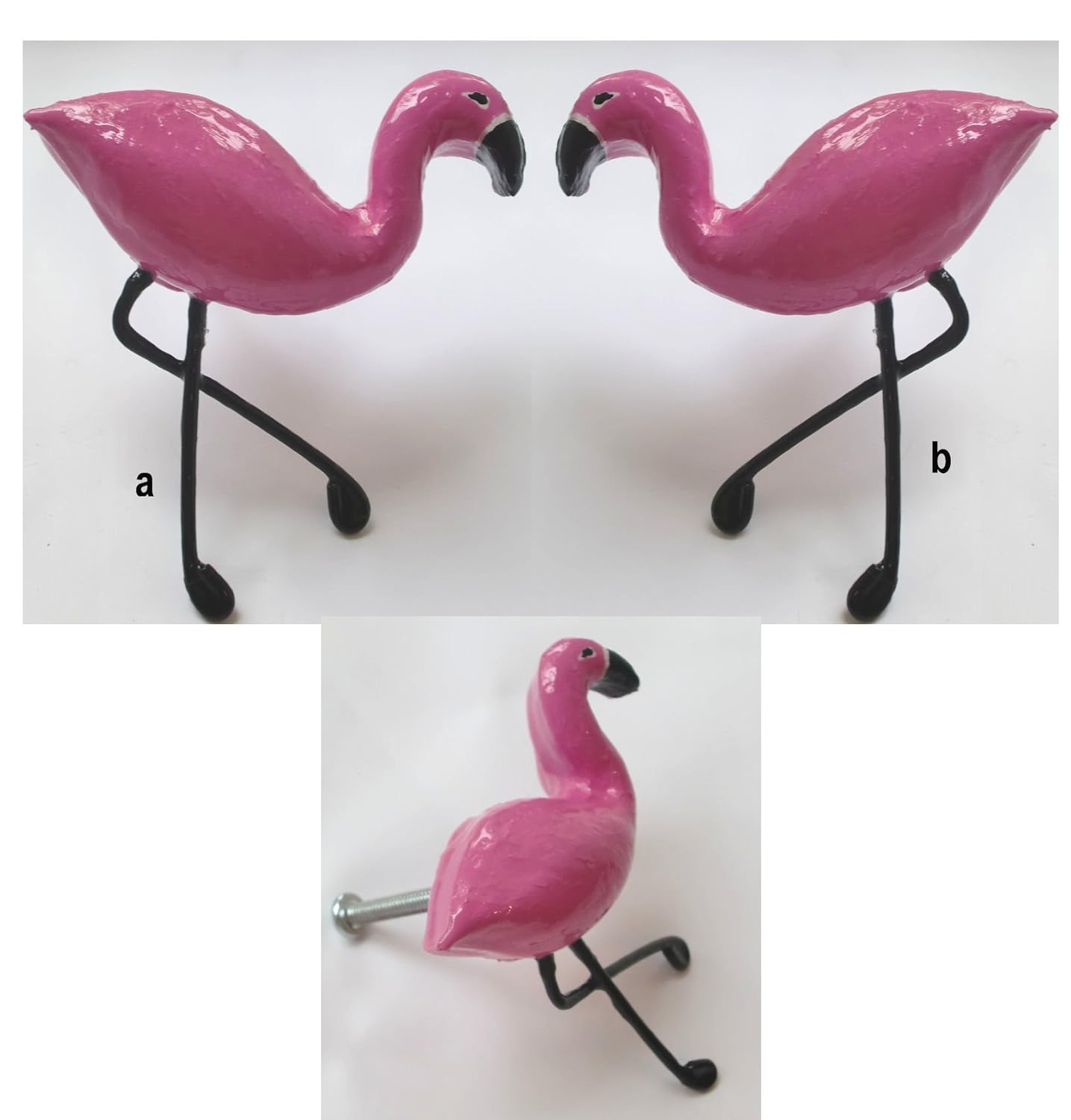 Amazon Com Pink Flamingo Bird Cabinet Drawer Knobs Pulls Handmade