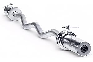 CAP Barbell 47-Inch Olympic EZ Curl Bar for 2-Inch Weight Plates | Multiple Options