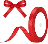 G2PLUS Red Stain Ribbon 10mm 22m Gift Wrap Ribbon for Crafting view 1