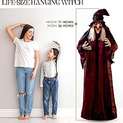 Life Size Hanging Talking Witch - Animated