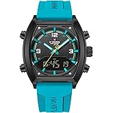 NAVIFORCE Fashion Business Mens Watches,Multifunctional Dual Display Waterproof Wristwatch,Gift Watch for Men
