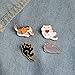SIVITE Cute Cartoon Cats Enamel Brooch Pin Set for Clothes Hat Bag Scarf Corsage Badge Lapel Pin Accessories