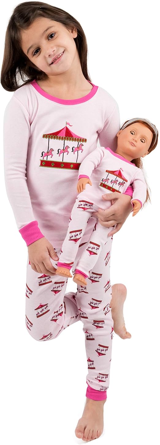 Leveret Kids & Toddler Pajamas Matching Doll & Girls