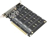 Annadue PH44 4 Port M.2 NVMe to PCIe X16 Adapter Card for RAID Split view 8