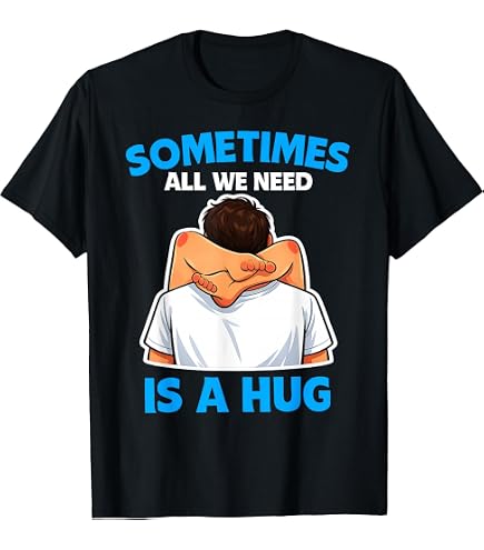 Amazon.com: Hug me T-Shirt, Men's Big and Tall, Asphalt Grey, 2X