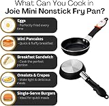 Joie Mini Nonstick Fry Pan 4.5 Inch with Heat-Resistant Handle Black view 3