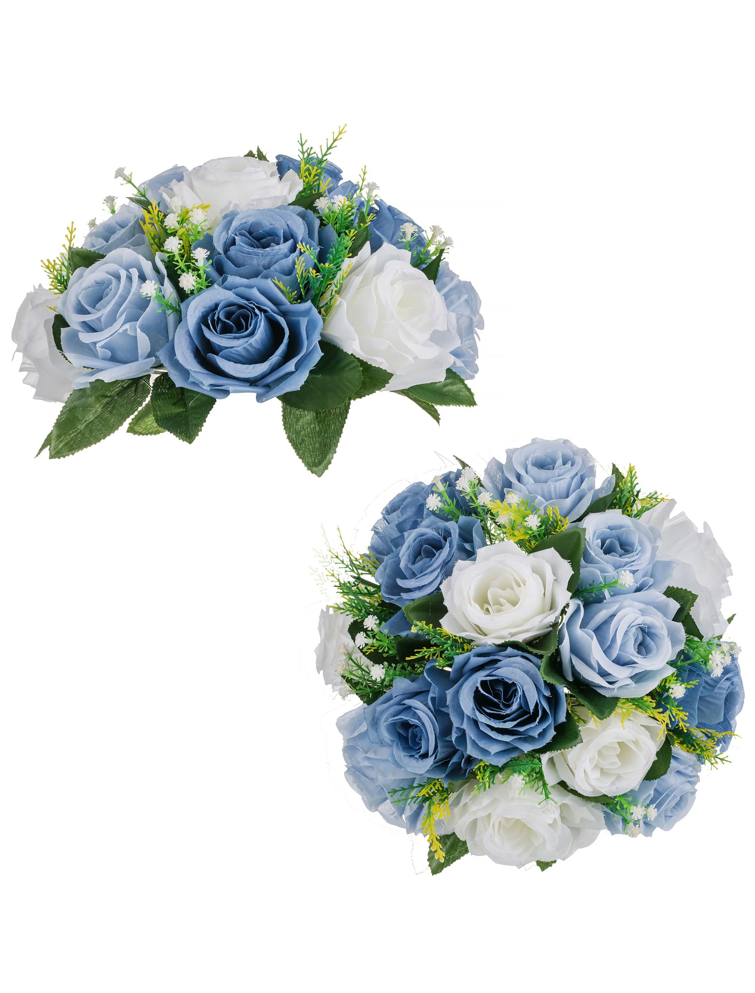 Photo 1 of **MISSING ONE**
BLOSMON Flower Ball Centerpieces for Table 2 Pcs Fake Rose Centerpiece Flowers Dusty Blue Artificial Silk Floral Arrangement Center Piece Kissing Bouquet for Wedding Party Valentines Day Home Decor