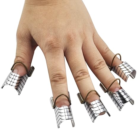 TRIXES 10 x wiederverwendbare Nail Art-Formen French Nails für das Studio und Zuhause