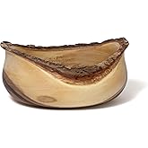 Lipper International 1094 Acacia Rustic Tulip Serving Bowl, Medium