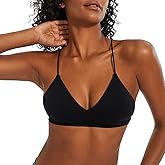 Seamless Bra for Women Low Back Bralette Wirefree Spaghetti Bra with Padded Removeable