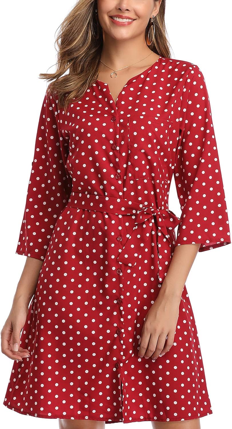polka dot split dress