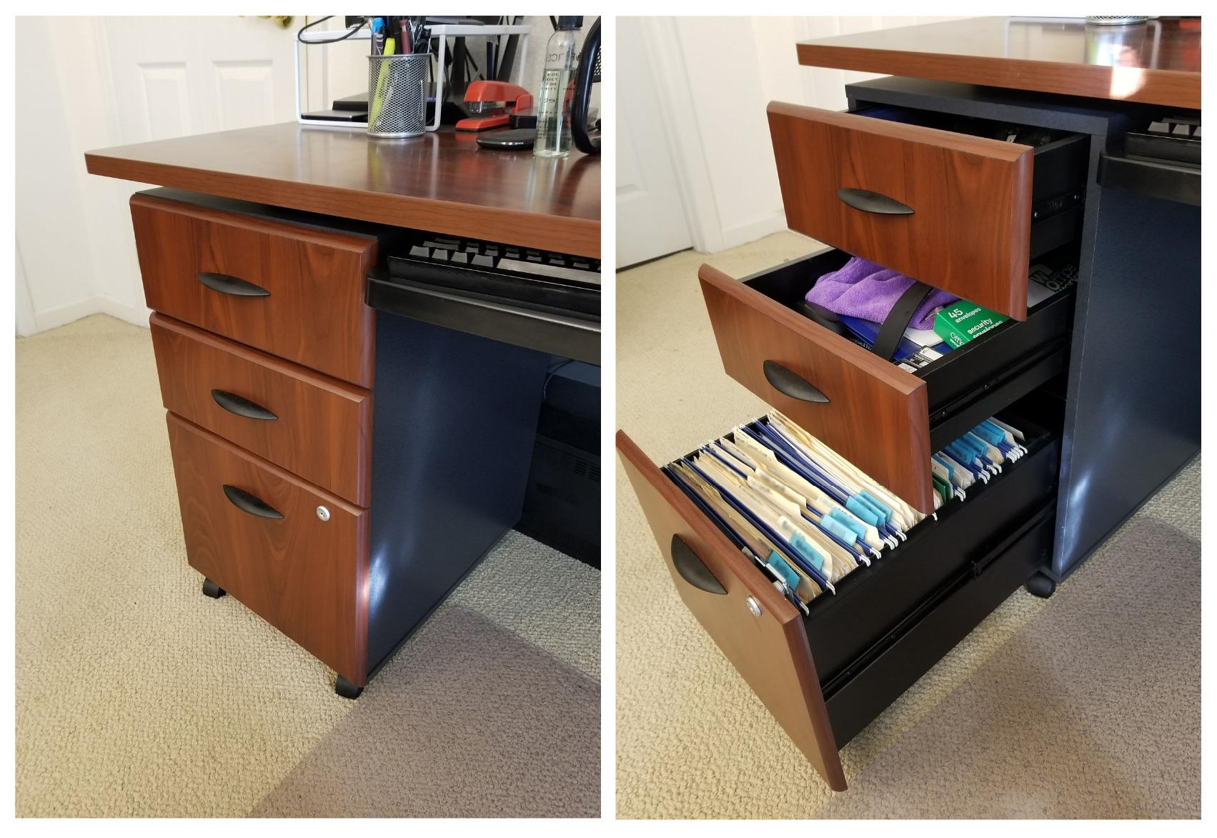 46/mo Finance Bush Business Furniture Series A 3 Drawer Mobile File Hansen Cherry