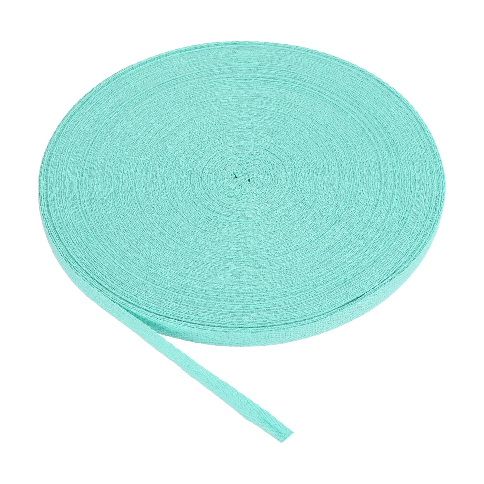 PATIKIL Cotton Twill Tape 10mm(3/8 Inch) 50 Yards Cotton Ribbon Bias Binding Tape Herringbone Webbing Trim for Sewing Gift Wrapping Craft DIY Azure - 45m