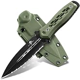 Purple Dragon Fixed Blade Knife with Kydex Sheath- Utility Knife Green | 440C Steel, Full Tang Handle, for Camping, Hiking, Bushcraft &amp; Outdoor, Gift Box