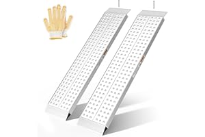Aluminum Shed Ramp 55" L x 11" W Loading Ramps, 3000lbs Capacity Lightweight Portable Ramp Anti-Slip Waterproof for ATV Lawn 