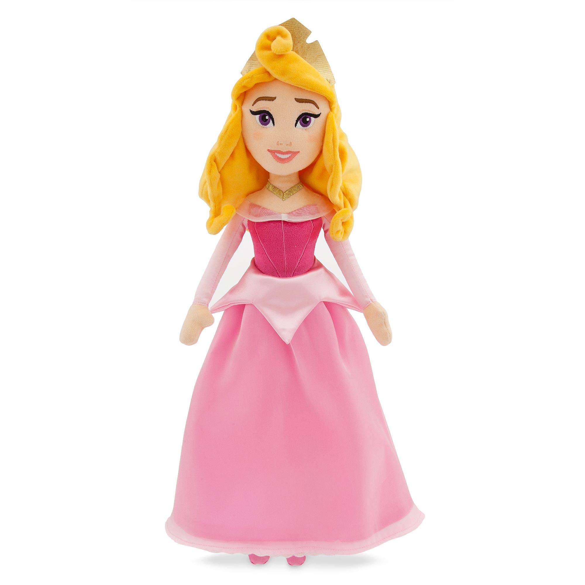Disney Store Official Aurora Soft Toy Doll, Sleeping Beauty, 44cm/17”, Princess Doll with an Embroidered Expression and Shimmering Gown, Suitable for All Ages