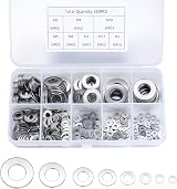 Yibaijia 360Pcs Stainless Steel Flat Washers M2-M10 Metric Set view 1