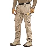MOURCE Work Cargo Pants for Men Ripstop - Water Resistant Lightweight EDC Tactical Pants for Men with 10 Pockets