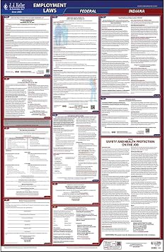 Amazon Com 2020 Indiana Labor Law Poster All In One Osha
