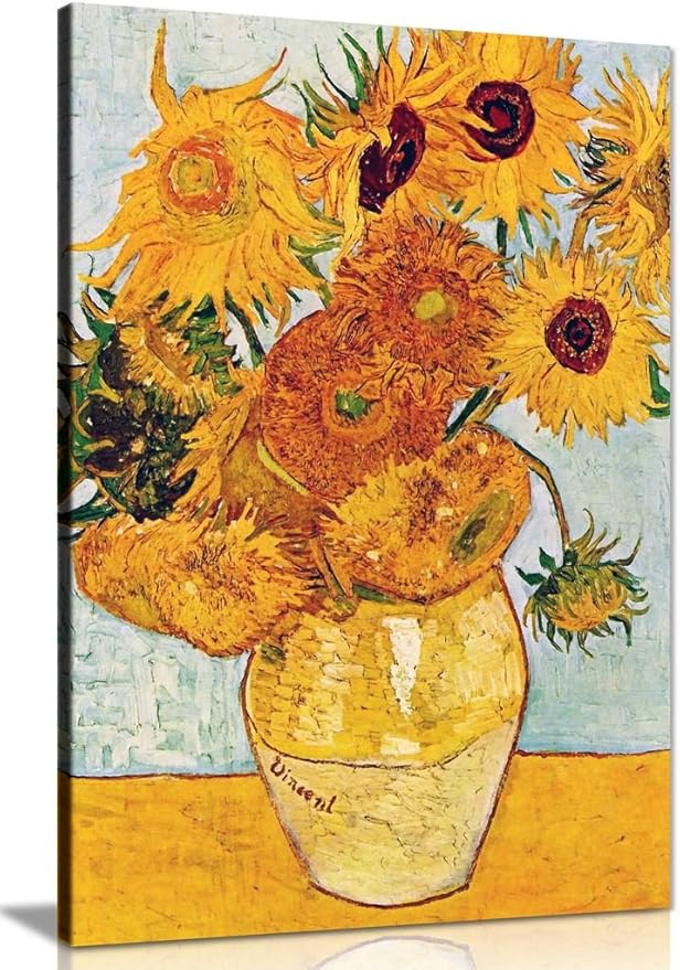 Van Gogh Sunflowers Canvas Wall Art Picture Print (30x20in
