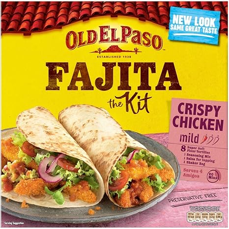 Old El Paso Mexican Oven Baked Crispy Chicken Fajita Kit 555g