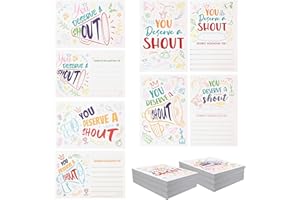 160pcs Shout Out Cards, 4 Styles Double Sided Appreciation Recognition Reward Compliment Kudos Encouragement Cards for Teache