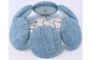 AHAILUOO 12 Colors Fabric Covered Button Twist Pins Dust Ruffle Pins- for Sofa，Upholstery，Armchair Caddies, Armrest Covers,Bed Skirts, Slipcovers, Headliners (Light Blue, 12)