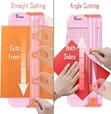 Firbon A4 Paper Cutter 12 Inch Titanium Guillotine Pink with Adjustable Guide view 5