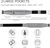 HAISSKY Running Belt Waist Pack Ultra Light Water Resistant 6.9 Inch Phone view 2