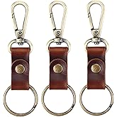 MY MEMORY Handmade Genuine Leather Key Chain,Universal Key Fob Holder Key Chain,Car Keychain Organizer for Men and Women