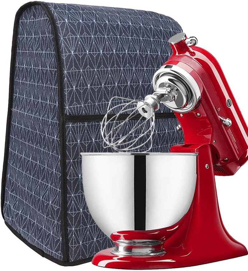 Kitchen Aid Mixer Cover,Stand Mixer Dust Cover,Practical Kitchen Small Appliances Cloth Cover With Spacious Pockets For Storage Mixer And Extra Accessories,Compatible With 4.5-Quart And 5-Quart Mixer
