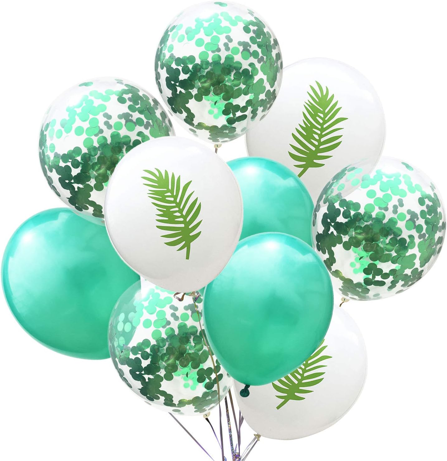 Emorias 10Pcs Leaf Latex Colourful Confetti Balloons for Wedding Happy Birthday Anniversary Party