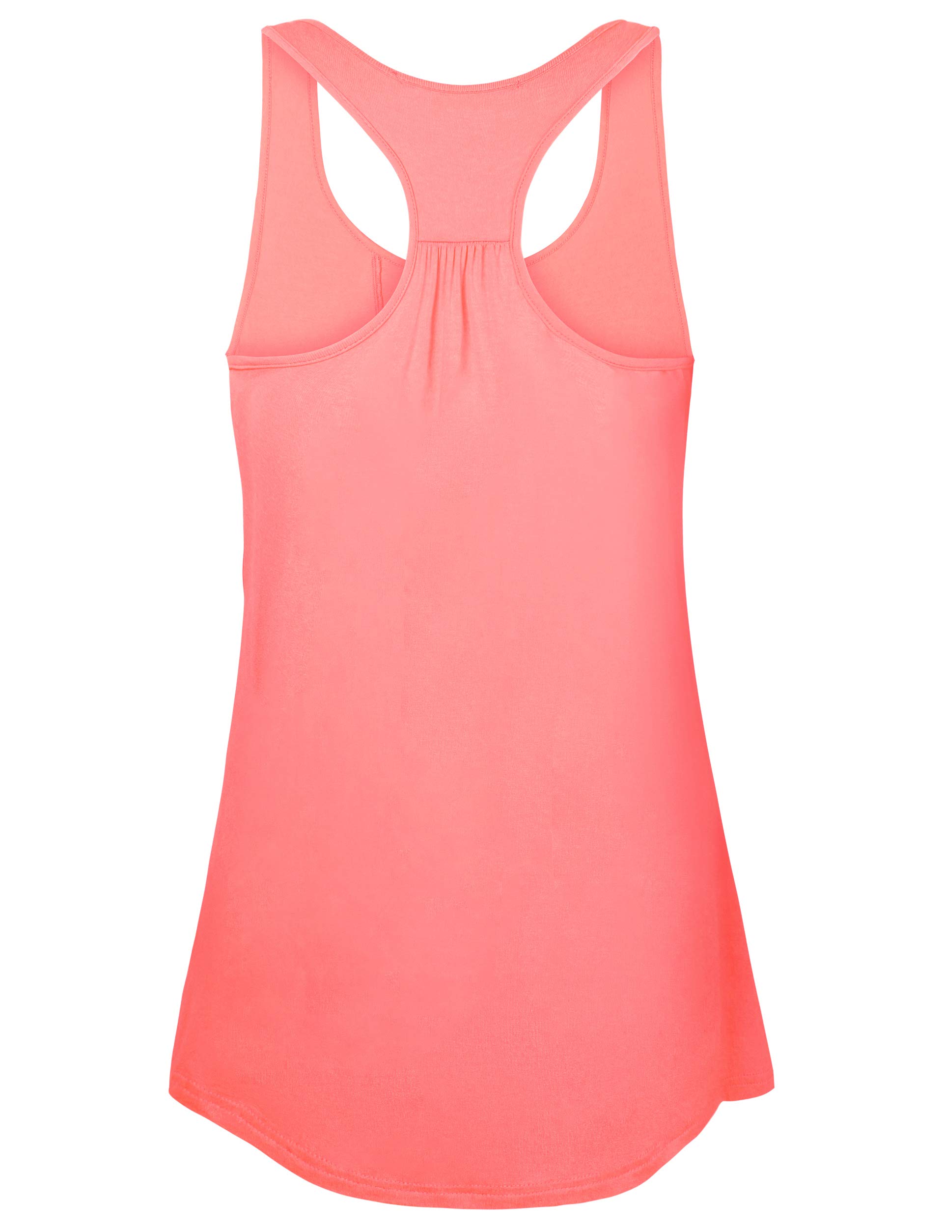 Derminpro Tunic Tops for Leggings, Women\'s Summer Exercise Sleeveless Loose Blouses Juniors Active Tank Coral Large