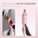 TYMO CURLPRO Automatic Rotating Curling Iron Pink 1 inch view 2