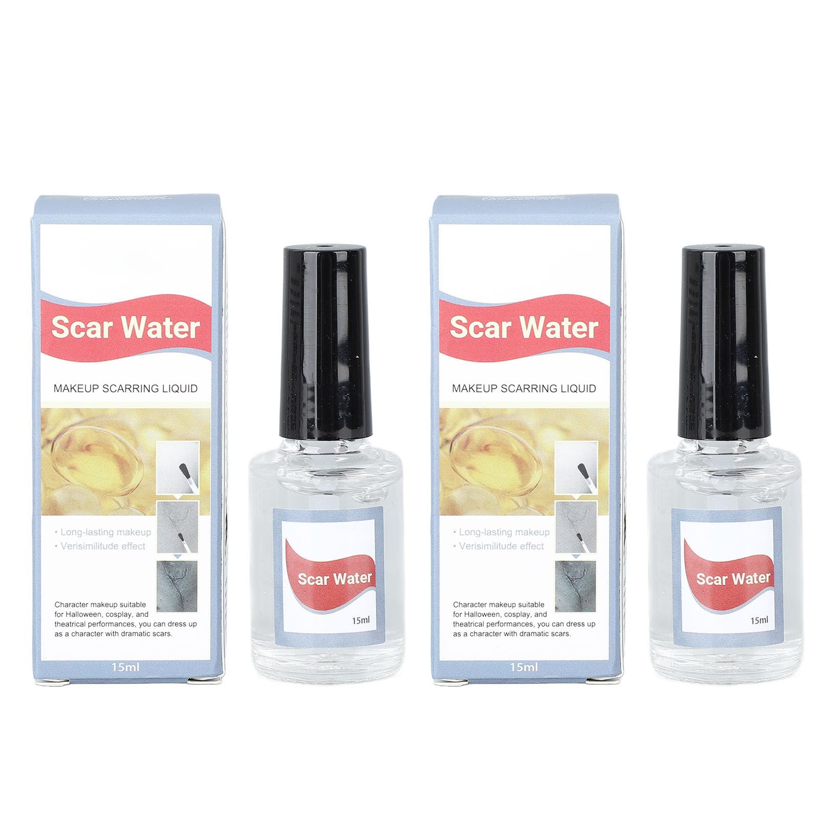 Makeup Liquid for Scars, Professional Scar Water 15ml X 2 for Halloween for Cosplay