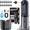 Water Powered Ear Cleaner- Electric Ear Wax Removal Kit- Waterproof, USB Rechargeable, 4 Pressure Settings, Triple Jet Stream- Safe & Effective Electric Ear Cleaner w/Basin, Syringe Bulb & 12 Tips