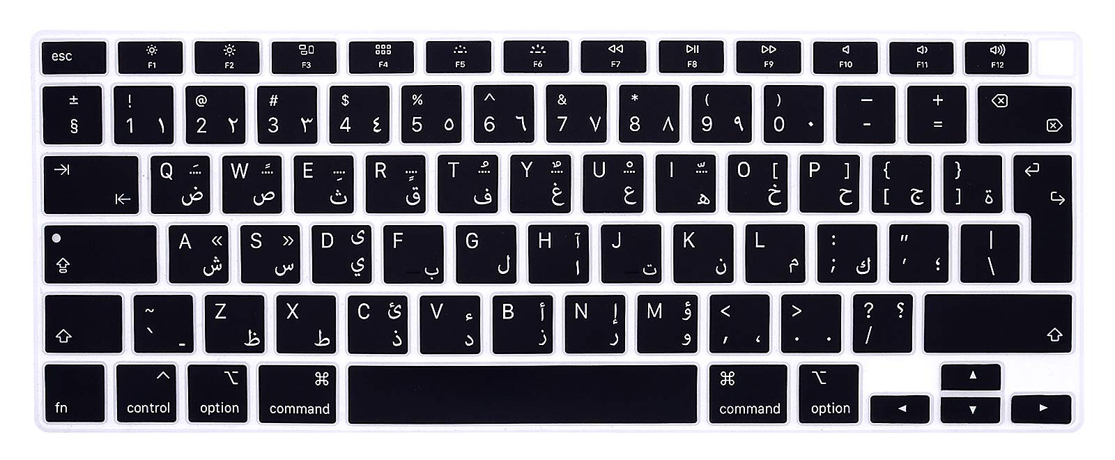 MMDW Arabic Language esp Keyboard Cover A2179 Silicone Protective Skin Keyboard Protector for MacBook Air 13 inch with Touch ID A2337 M1 Chip European Layout