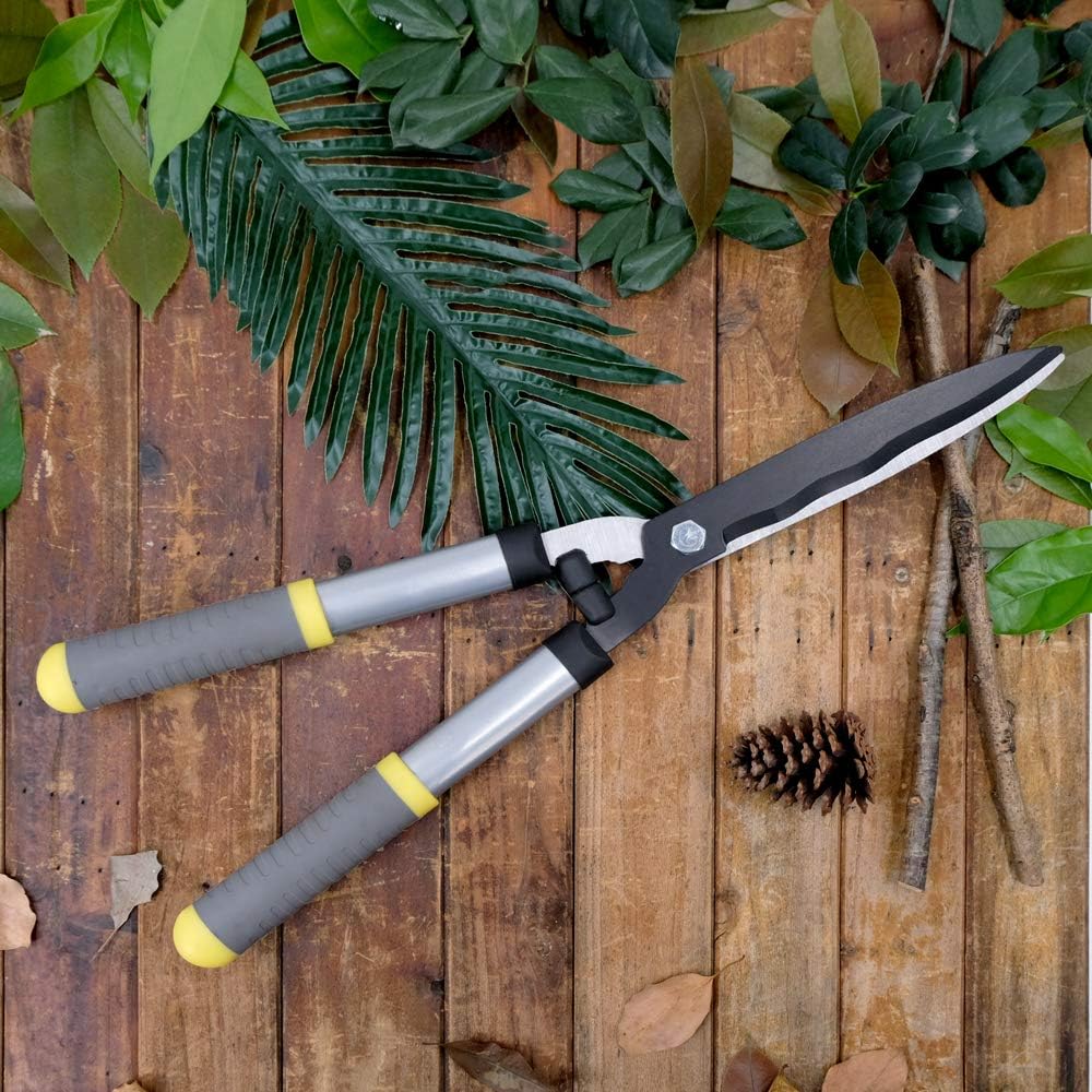 Colwelt Hedge Clippers 21'', Hedge Shears for Trimming Borders, Boxwood, and Bushes, Hedge Gardening Shears with Carbon Steel Sharp Blades & Ergonomic Comfortable Handle : Garden & Outdoor