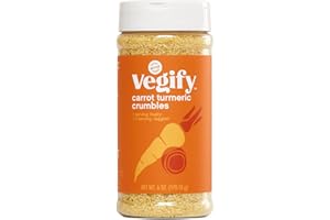 VEGIFY Orange Carrot Veggie Crumbles | 7 oz | Add a Serving of Vegetables | Veggie Crumbs | Real & Healthy Ingredients | Replace Croutons, Bread Crumbs & Bacon Bits | Vegan, Gluten Free, High Fiber