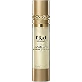 PRAI Beauty 24K Gold Caviar Wrinkle Repair Serum for Face | Anti-Aging Serum with Hyaluronic Acid to Plump and Fill In Wrinkles | Anti-Wrinkle Serum with Vitamin C for Brighter, Firmer Skin | 1.7 Oz