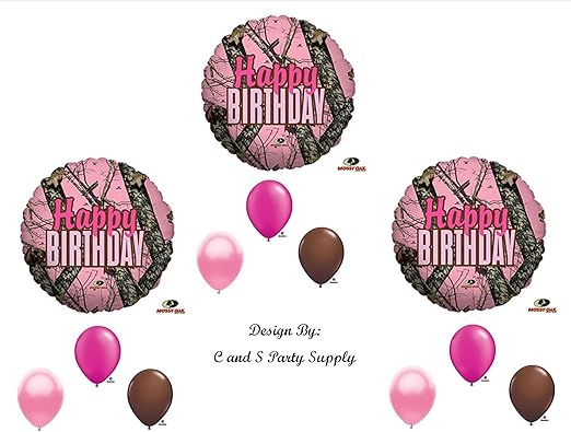 Amazon Com Pink Mossy Oak Camouflage Happy Birthday Party