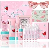 QUIYUM Watermelon Niacinamide Skincare Gift Set - 5-in-1 Hydrating Moisturizing Routine for Glowing Skin, for All Skin Types, Idea Gift for Trendy Teens Girls Women
