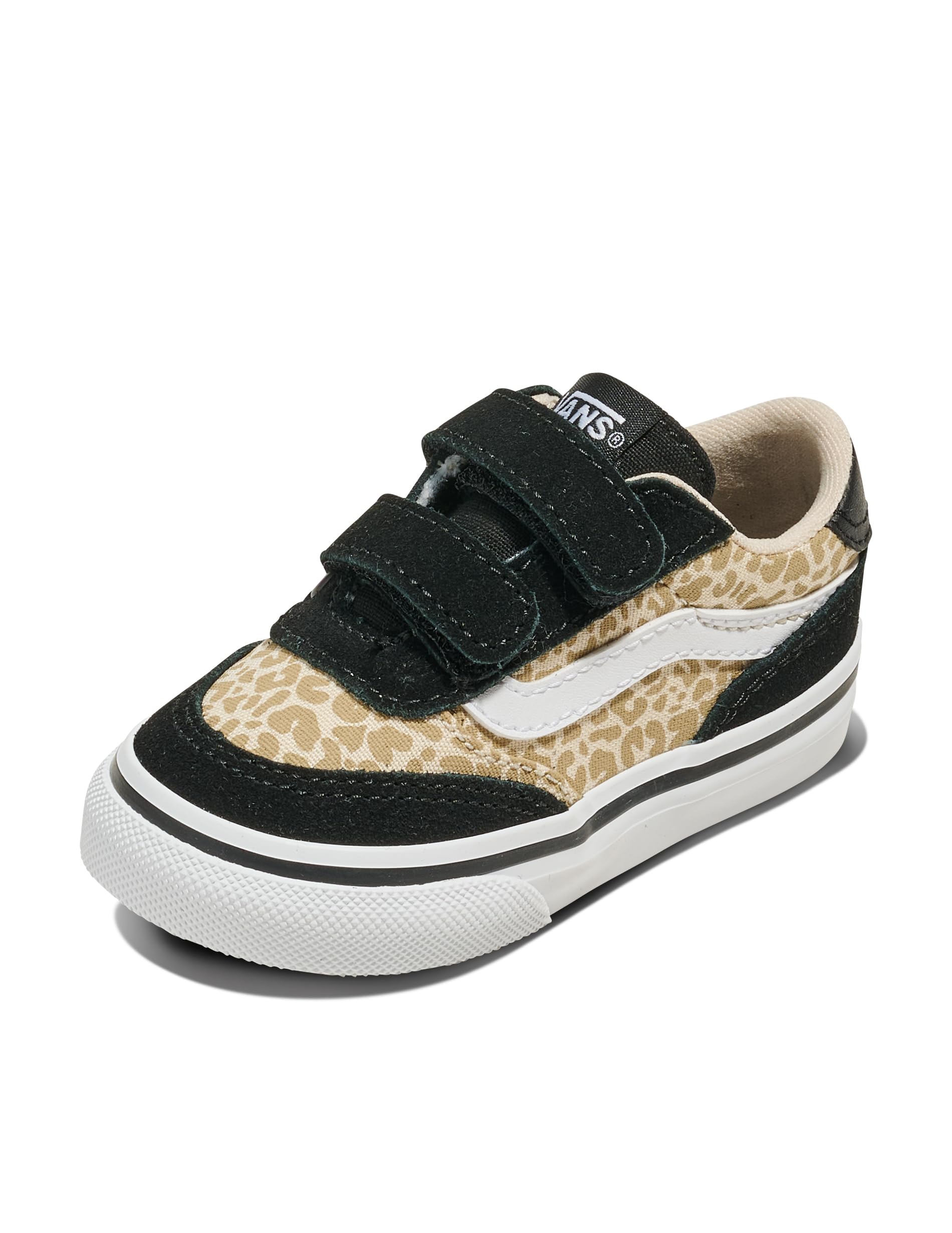 Vans Toddler Brooklyn LS V Shoe - Comfortable Walking Sneakers for Boys & Girls. Leopard Black. 7.5 Image