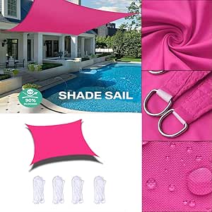 Velas de Sombra Rectángulo Toldo Resistente al Agua Dosel 90% Bloque UV