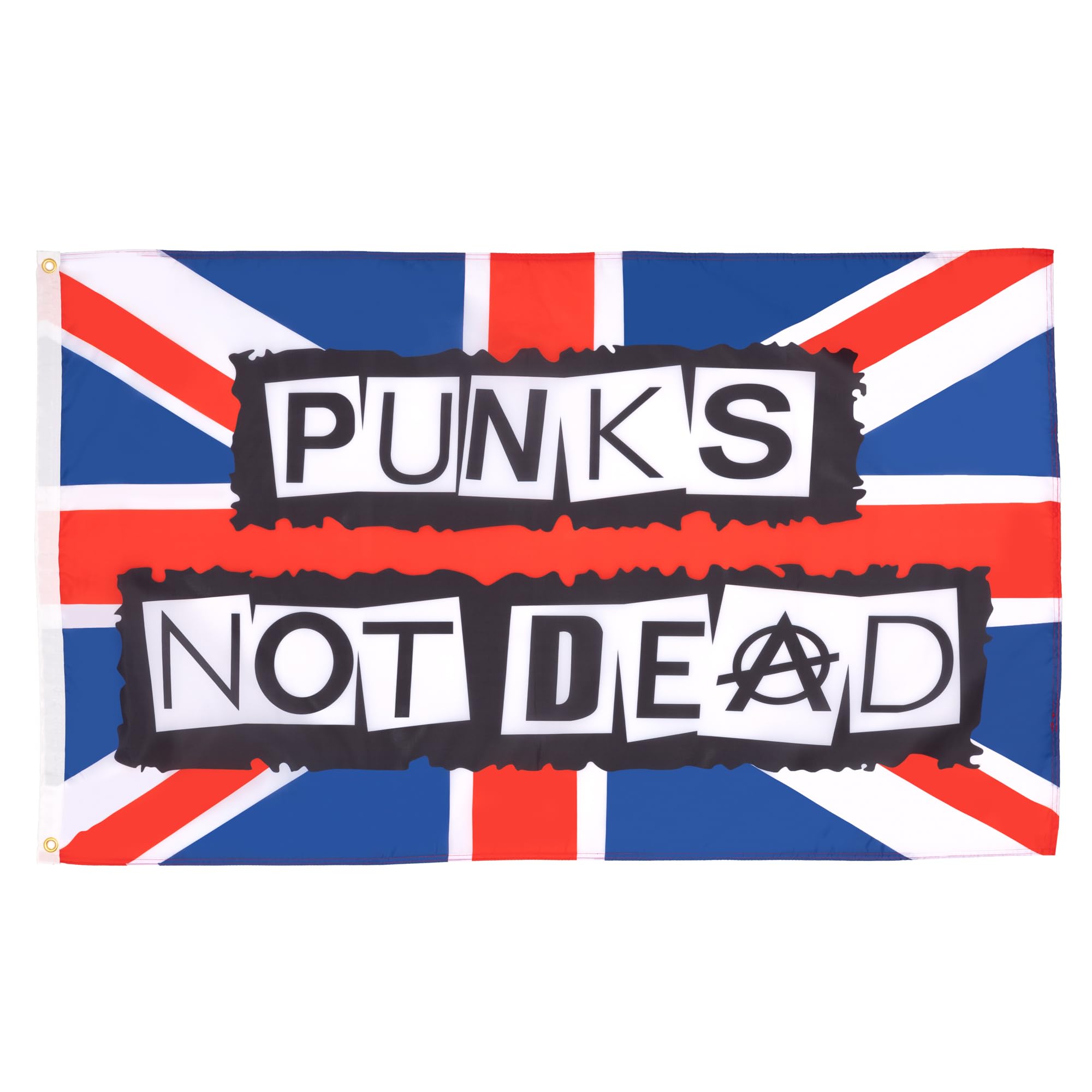 AZ FLAG - Punks Not Dead Flag - 2x3 Ft - 100D Polyester Uk Punk - Union Jack Banner with Two Metal Grommets - Fade Resistant - Vivid Colors - 2' x 3' Feet - 90x60 Cm